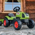 FALK Traktor Claas Zielony na Pedały z Przyczepą + Klakson od 2 Lat.