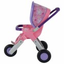 Duży wózek spacerówka dla lalek fioletowo-różowy QT