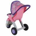 Duży wózek spacerówka dla lalek fioletowo-różowy QT