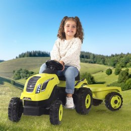 SMOBY Traktor XL Zielony na Pedały z Przyczepką