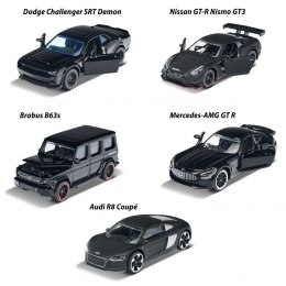 Majorette Zestaw Black Edition 5 samochodów metalowych czarnych